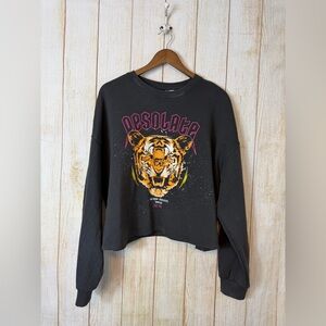 H&M cropped tiger sweatshirt